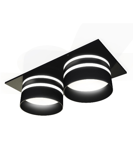 Комплект встраиваемого светильника Ambrella light XC7636042 SBK/FR черный песок/белый матовый MR16 GU5.3 (C7636, N7142)