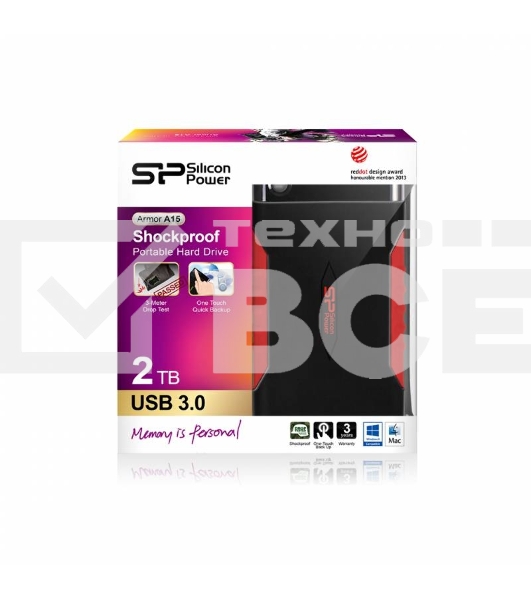 Внешний жесткий диск Silicon Power USB 3.0 1Tb SP010TBPHDA15S3L Armor 2.5