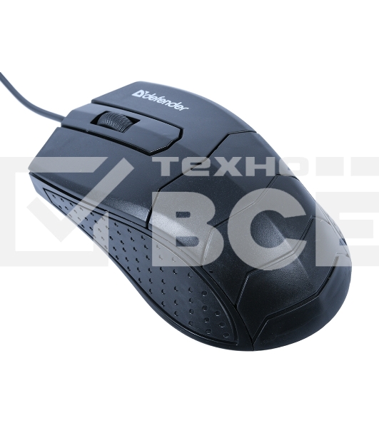 Мышь проводная Defender HIT MB-530 черный, 1000 dpi, USB, кнопки - 3