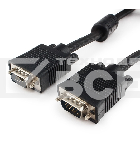 Кабель Gembird/Cablexpert CC-PPVGA-5M-B, Кабель VGA Premium , 15M/15M, 5.0м,черный,тройной экран, феррит.кольца 