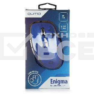 Мышь проводная Qumo Office Enigma M59 синий, 2400 dpi, USB, кнопки - 7
