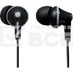 Наушники вкладыши Panasonic RP-HJE125E-K 1.1м черный проводные (в ушной раковине), фото 1