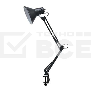Светильник настольный под лампу СНС-13Ч на струбцине 60Вт E27 черный (коробка) IN HOME 4690612012735