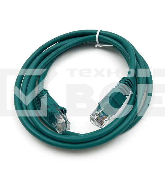 Патч-корд Buro UTP cat5E 1.5м зеленый RJ-45 (m)-RJ-45 (m)