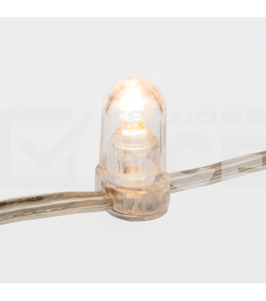 Гирлянда Neon-night LED Клип-лайт 12 V, прозрачный ПВХ, 150 мм, цвет диодов Теплый белый, Flashing (белый)