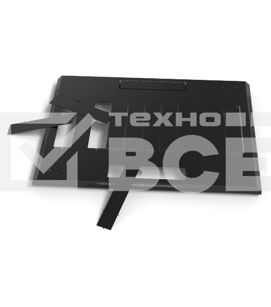 Шкаф серверный Hyperline (TTB-4266-DD-RAL9004) напольный 42U 600x600мм пер.дв.перфор.2ств. задн.дв.перфор.2-хст. 2 бок.пан. 800кг черный 510мм IP20 сталь