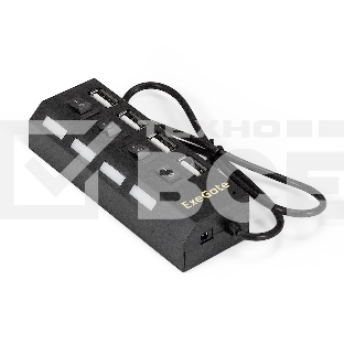 USB-концентратор ExeGate EX293977RUS DUB-42SW (кабель-адаптер USB2.0 --> 4xUSB2.0, кнопки включения/отключения для каждого порта, Plug&Play, черный)
