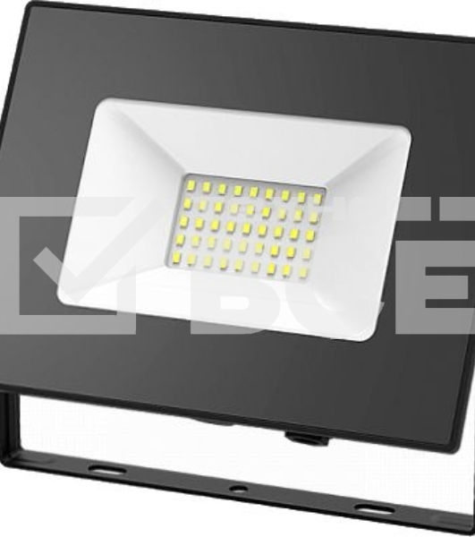 Прожектор светодиодный Elementary 70Вт 4370лм IP65 6500К черный ПРОМО Gauss 613100370P