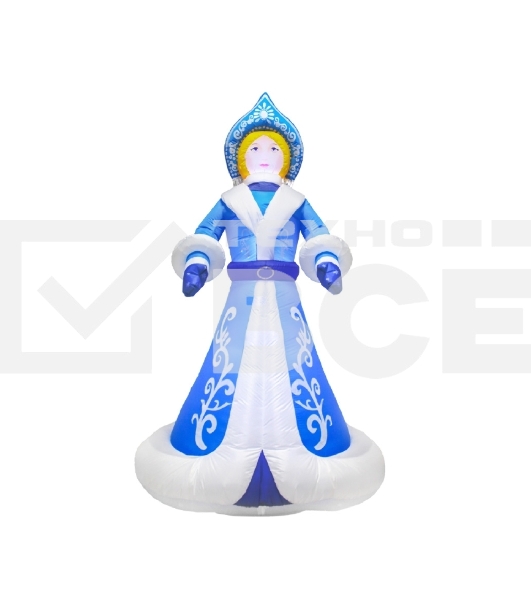 Фигура надувная 3D Neon-night Снегурочка, размер 300 см, внутренняя подсветка 9 LED, компрессор с адаптером 12В, IP44