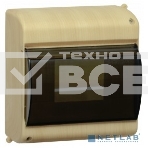 Бокс с прозрачнойкрышкой IEK MKP42-N-06-30-09-S КМПн 2/6 для 6-х авт.выкл. (Сосна), фото 1