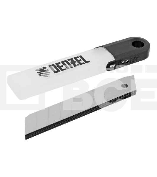 Лезвия Denzel 18 мм, сталь SK5 - 0,5 мм, 10 шт.