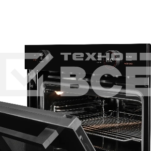 Встраиваемый духовой шкаф Kuppersberg HT 612 Black ШхВхГ: 59.5х59.6х56.5 см, 72 л, А+, гидролизная очистка, черный цвет