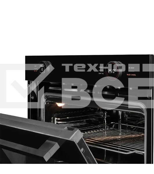 Встраиваемый духовой шкаф Kuppersberg HT 612 Black ШхВхГ: 59.5х59.6х56.5 см, 72 л, А+, гидролизная очистка, черный цвет