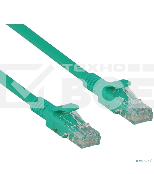 Патч-корд UTP кат. 5e, 0.3м ExeGate зеленый