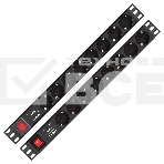 Блок розеток с сетевым фильтром (Surge Protect) и выключателем с подсветкой ExeGate ServerPro PDU-19H802 Al-8S-EU1.8CU-SW-SPD1 (19', 1U, Алюминий, 8 Schuko, кабель с евровилкой VDE-250V-16A-3*1.5мм2, медь, 1.8 метра, выкл. с подсветкой, SPD1, черный, RTL), фото6