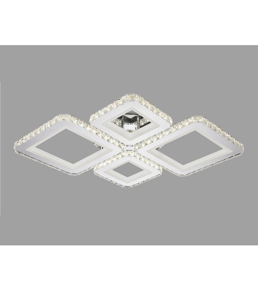 Потолочный светодиодный светильник Ambrella light FA1726/4 CH хром 3000K/4200K/6400K 108W 690*550*100 (ПДУ РАДИО 2.4G)