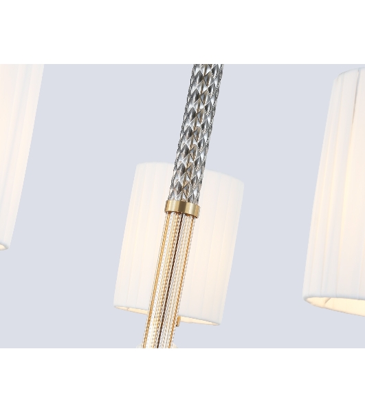 Люстра Ambrella light LH71500/5 BS/FR латунь/белый матовый E14*5 max 40W D680*640