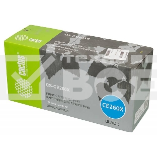 Картридж лазерный Cactus CS-CE260X черный (17000 стр.) для HP LJ CP4025/CP4525