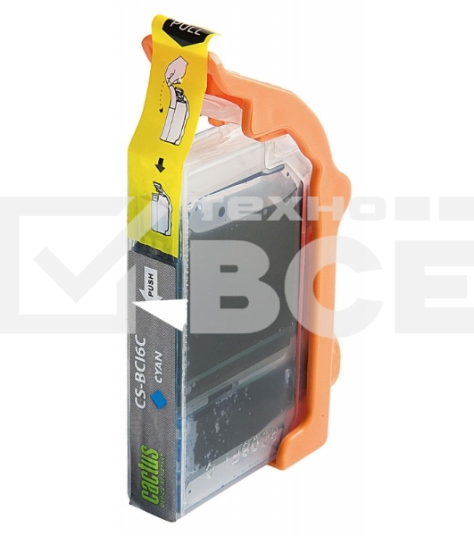Картридж струйный Cactus CS-BCI6C голубой (12 мл) для CANON S800/ S820/ S900/ S9000; i550/ i560/ i860/ i865/ i905D/ i950S/ i960x/ i965/ i990/ i9100/ i9950; JX500; MP750/ MP760; iP600D/ iP3000/ iP600D/ iP8500; BJC-8200 Photo