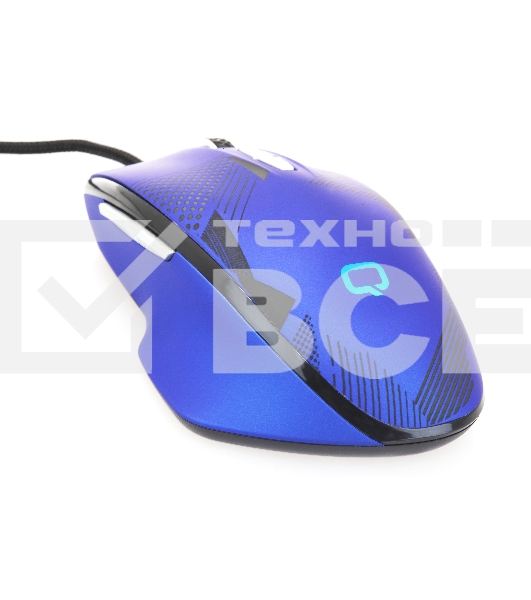 Мышь проводная Qumo Office Enigma M59 синий, 2400 dpi, USB, кнопки - 7