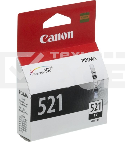 Картридж струйный CLI-521Bk (2933B004) черный (9 мл.) для Canon Pixma iP3600, 4600, MP540,MP620, MP630, MP980