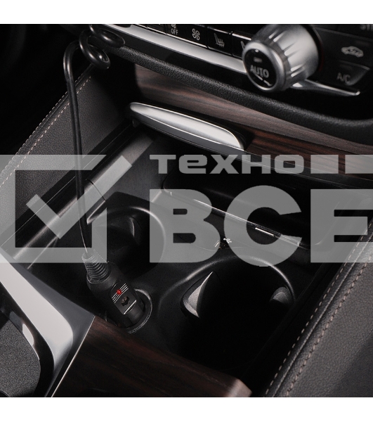 Автозарядка с индикатором (разъем 2.1х5.5) (АЗУ) шнур спираль 1.5 мRexant