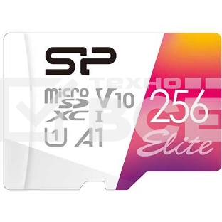 Флеш карта microSD 256GB Silicon Power Elite A1 microSDXC Class 10 UHS-I U3 100 Mb/s (SD адаптер)
