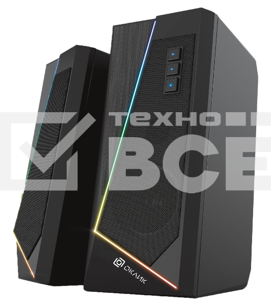 Колонки Oklick OK-125 2.0 черный 12Вт