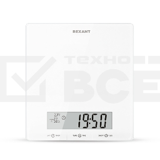 Весы кухонные Rexant 72-1007 белые/стекло/до 5 кг