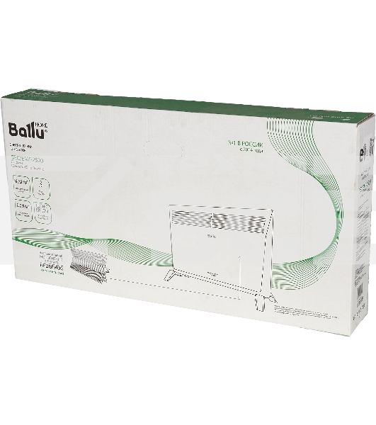 Конвектор Ballu Camino Eco Turbo BEC/EMT-2500 белый, 2500 Вт, 30 м2, термостат