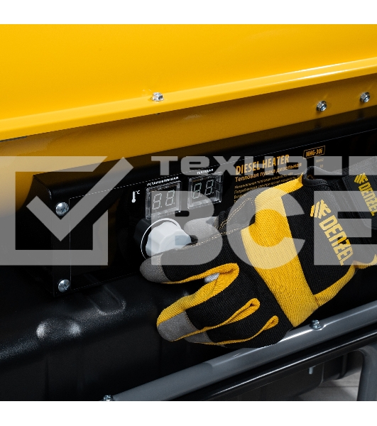 Дизельная тепловая пушка Denzel NHG-30i, 30 кВт, 750 м3/ч, непрямой нагрев, цифровой термостат
