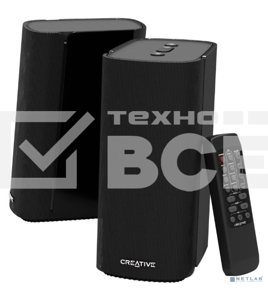 Колонки Creative T100 2.0 черный 40Вт BT