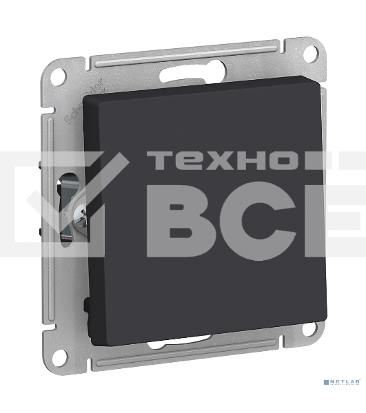 Механизм переключателя перекрестного 1-кл. СП AtlasDesign 10А IP20 (сх. 7) 10AX карбон