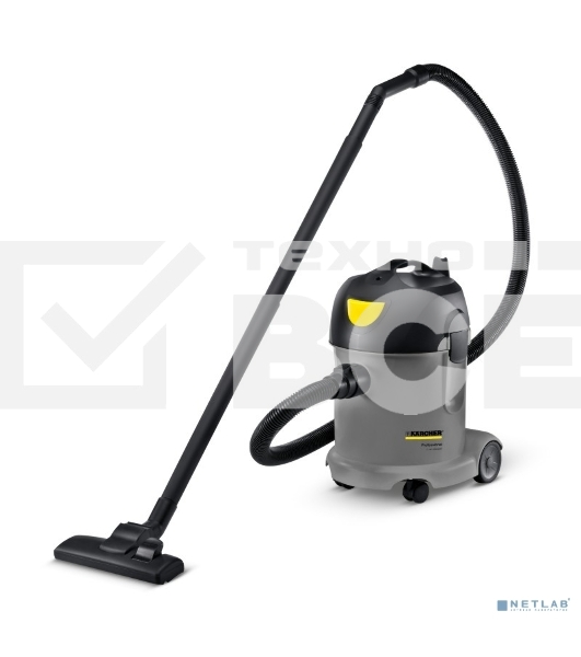 Пылесос Karcher T 14/1 Classic 1600 Вт серый/желтый, 240/1600 Вт, уборка сухая/влажная, пылесборник мешок 14 л