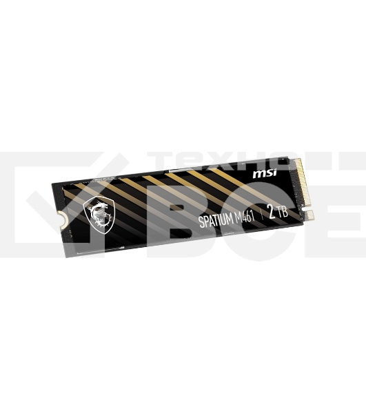 Накопитель SSD MSI M461, 4TB, PCIe 4.0 x4, M.2 2280, NVMe, R/W 5000/4200