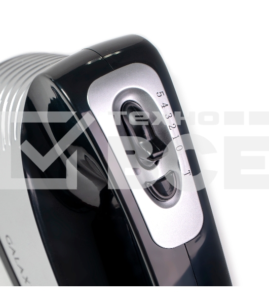 Миксер электрический Galaxy GL 2208, черный с серебристым, ручной, 250 Вт, 5 скоростей + режим 
