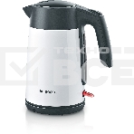Чайник Bosch TWK7L461, 1.7л, 2400 Вт., нерж.сталь, покрытая эмалью, белый,  шкала уровня воды, фото4