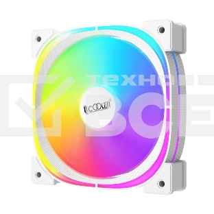 Вентилятор для корпуса PCCooler EF120 ARGB белый, 120 мм, 1500 об/мин, 25.7 дБ, 4 pin