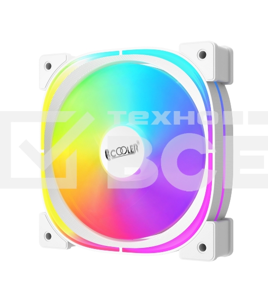 Вентилятор для корпуса PCCooler EF120 ARGB белый, 120 мм, 1500 об/мин, 25.7 дБ, 4 pin