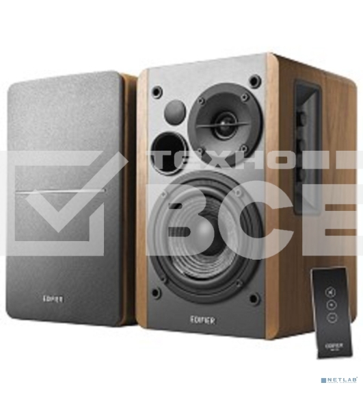Колонки Edifier R1280T Silver {Активные, 2 x 21W RMS, 75-18000Гц, дерево, пульт ДУ}