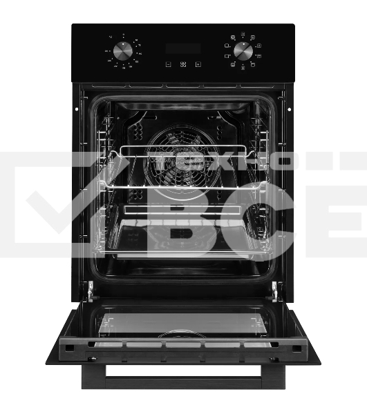 Духовой шкаф электрический Monsher MOE 4592 Noir ширина 45 см, High-Tech, 50 л, гидролизная очистка, 9 режимов, черный
