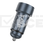 Автомобильное зарядное устройство Hoco, 30Вт, USB, Type-C, Z57A, металлический серый, коробка, фото3