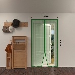 Дверная антимоскитная сетка 210х100см, с магнитами по всей длине, зеленая ЧЕТЫРЕ СЕЗОНА, фото 1