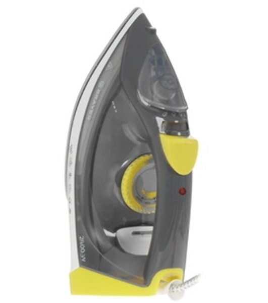 Утюг BRAYER BR4003GY серый/желтый/черный, 2400 Вт, 25 г/мин, 140 г/мин, 330 мл