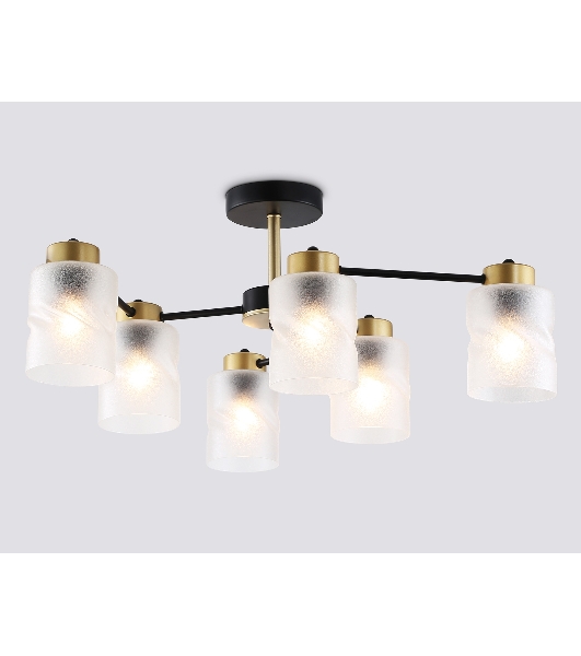 Светильник Ambrella light TR303325/6 BK/GD черный/золото E27/6 max 60W D680*270