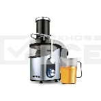 Соковыжималка Centek CT-1212 (черный, сталь) 1200Вт, 2 скор. + Pulse, стакан 1100 мл, горловина 75мм, фото 1