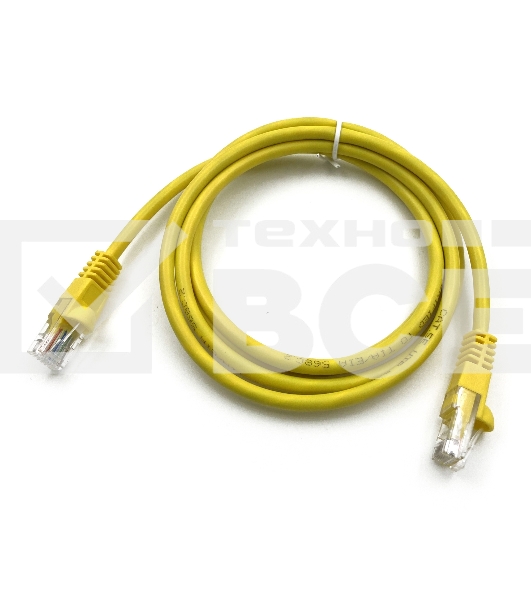 Патч-корд Buro UTP cat5E 1.5м желтый RJ-45 (m)-RJ-45 (m)