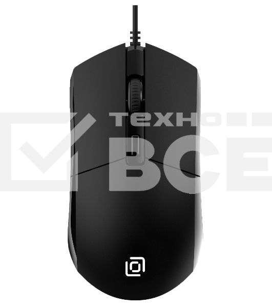 Мышь проводная Oklick 207M черный, 2400 dpi, USB, кнопки - 4