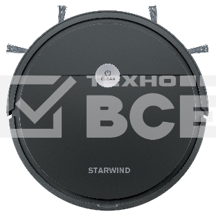 Робот-пылесос Starwind SRV5550 черный, 15 Вт, 2000 мАч Li-Ion, уборка влажная/сухая, пылесборник контейнер 0.3 л