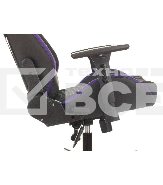 Кресло игровое Knight OUTRIDER черный/фиолетовый ромбик эко.кожа с подголов. крестовина металл